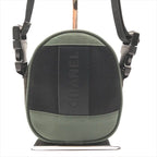 Chanel CC Logo Sports Line Shoulder Bag 2-Way Nylon Canvas Black Green — view 2