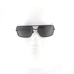 Chanel Pilot Sunglasses Logo Quilted Two Bridge Black — view 3