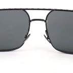Chanel Pilot Sunglasses Logo Quilted Two Bridge Black — view 8