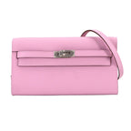 Hermes Kelly Tougo Shoulder Wallet Bifold Epsom Mauve Sylvestre