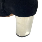Celine Boots Short Shoes Bang Metal Heel Suede Black Silver — view 9