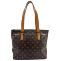 Louis Vuitton Cabas Piano Monogram Leather Brown Tote Gold