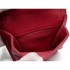 Chanel Cruise Line Coco Marc Classe Caviar Leather Fold Wallet In Burgundy Cb1956 — view 5