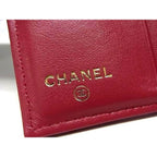 Chanel Cruise Line Coco Marc Classe Caviar Leather Fold Wallet In Burgundy Cb1956 — view 6