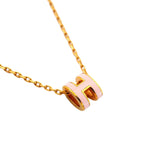 Hermes Necklace Pop Gold Plated Pink — view 2