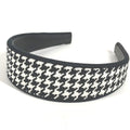Dior Headband Houndstooth Logo Cotton Black White