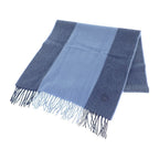 Hermes H Summer Block Scarf Cashmere Blue Autumn Winter