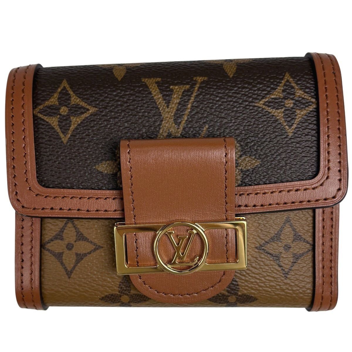 Louis Vuitton Portefeuille Dauphine Compact Trifold Wallet Monogram Reverse