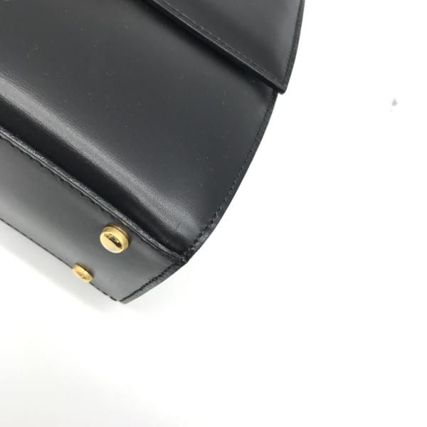 Celine Leather Circle Logo 2-Way Mini Hand Bag Black — view 5