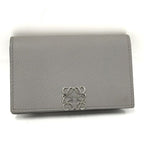 Loewe Business Card Holder Anagram Case Leather Gray C821 M97 X03
