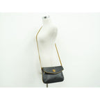 Celine Leather Shoulder Bag Pochette Black — view 6