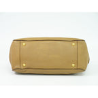 Prada Leather 2-Way Shoulder Bag Pochette Beige Outside — view 3
