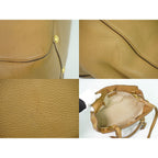 Prada Leather 2-Way Shoulder Bag Pochette Beige Outside — view 7
