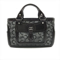 Celine Horse Carriage Signature Hand Tote Enamel Leather Brown