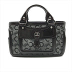 Celine Horse Carriage Signature Hand Tote Enamel Leather Brown