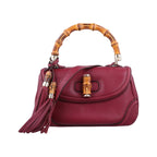 Gucci New Bamboo Wine Red Leather Shoulder