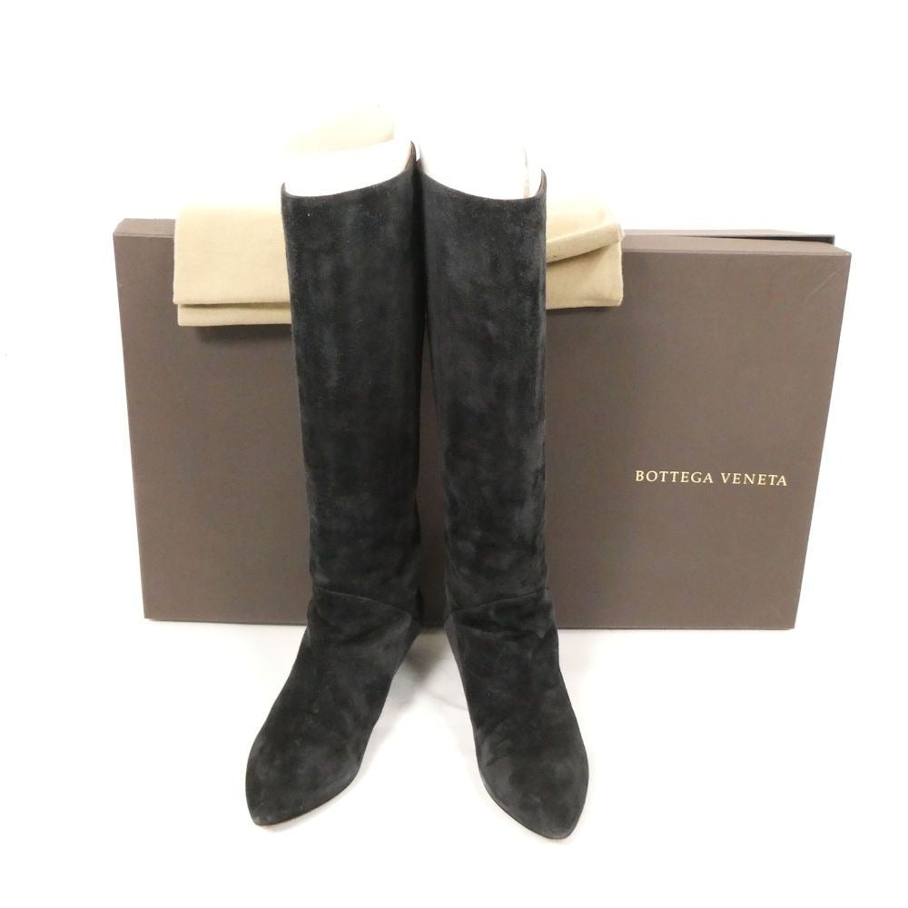 Bottega Veneta Long Boots 36.5 Suede Wedge Sole