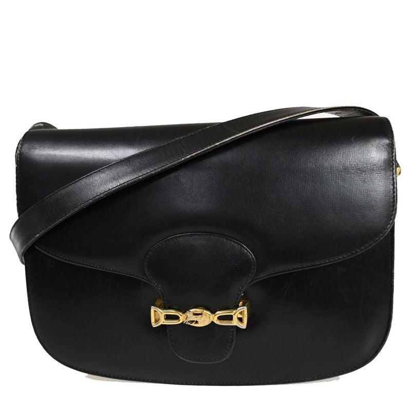Celine Carriage Shoulder Bag Leather Black 67 Fa291