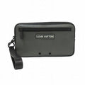 Louis Vuitton Alpha Clutch Leather Gray
