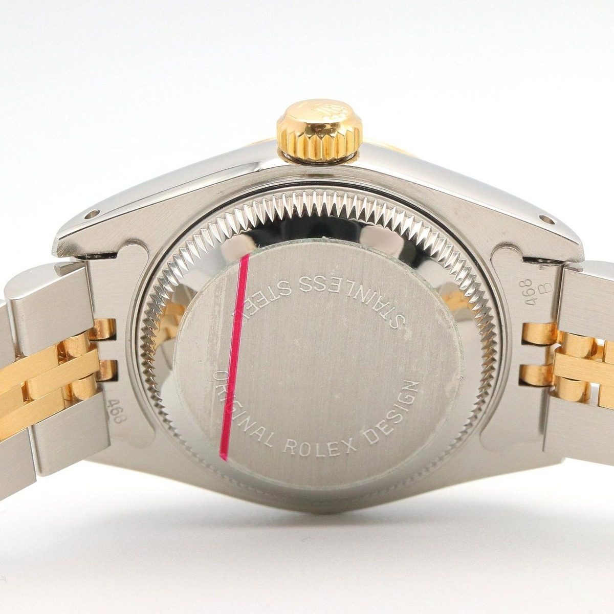 Rolex Datejust L Number Champagne Bar CH BA 18k Stainless Steel Watch — view 4