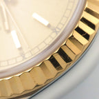 Rolex Datejust L Number Champagne Bar CH BA 18k Stainless Steel Watch — view 9