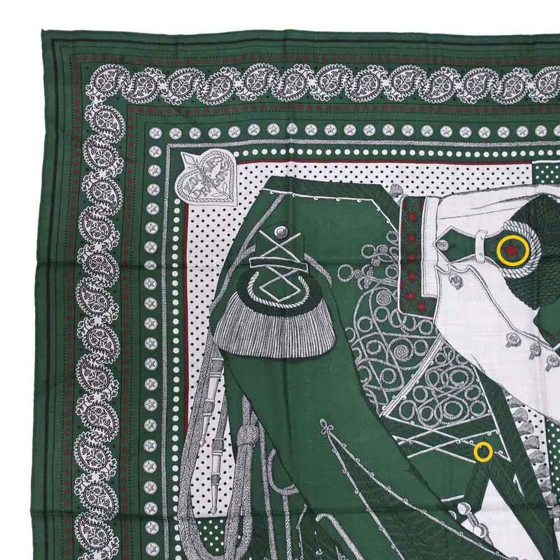 Hermes Carre 140 Scarf Zouaves Et Dragons Cashmere Silk Large Shawl — view 3