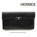 Hermes Kelly Turnlock Leather Wallet Black