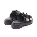 Bottega Veneta Sandals Flash Black Leather Nylon — view 2
