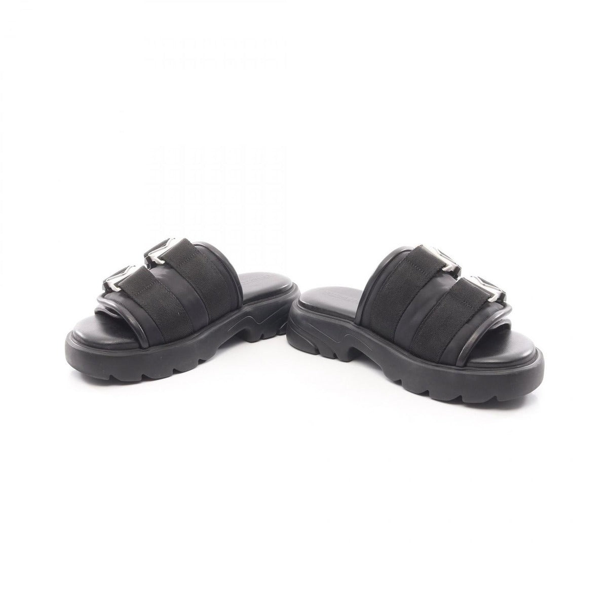 Bottega Veneta Sandals Flash Black Leather Nylon — view 3