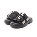 Bottega Veneta Sandals Flash Black Leather Nylon