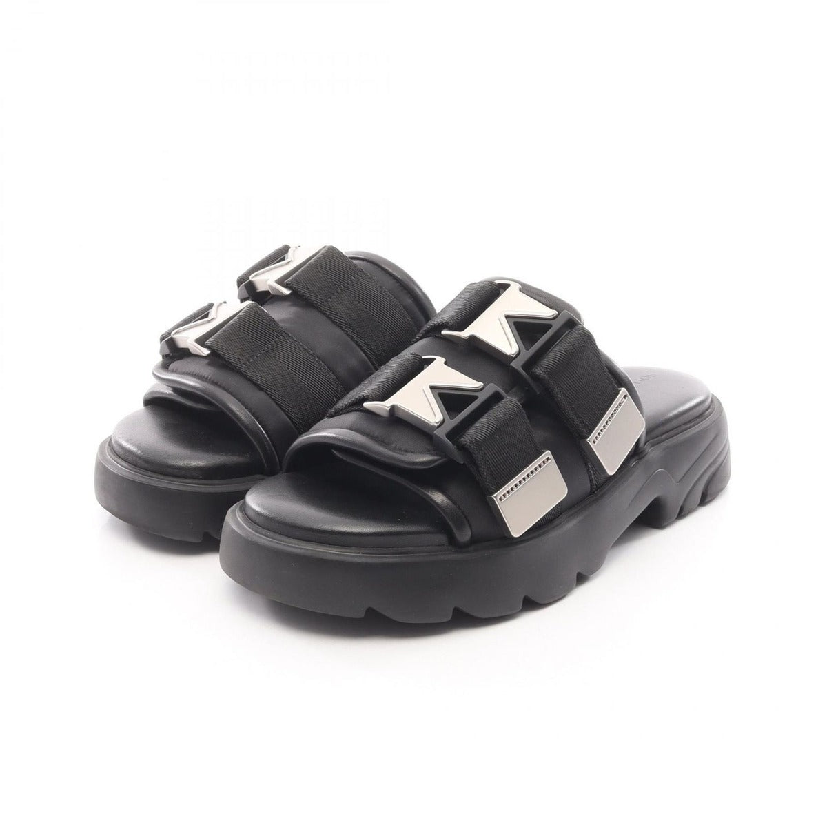 Bottega Veneta Sandals Flash Black Leather Nylon