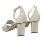 Louis Vuitton Silhouette Line Monogram Sandals Shoes Canvas Leather Light Gray — view 4