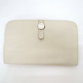 Hermes Dogon Duo GM Bifold Wallet Togo Cles Silver