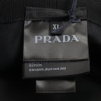 Prada 100% Cotton Cowhide Triangle Logo Plate Blue Denim Hat — view 9