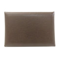 Hermes Calviduo Ecorse Silver Card Case Epsom