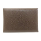Hermes Calviduo Ecorse Silver Card Case Epsom