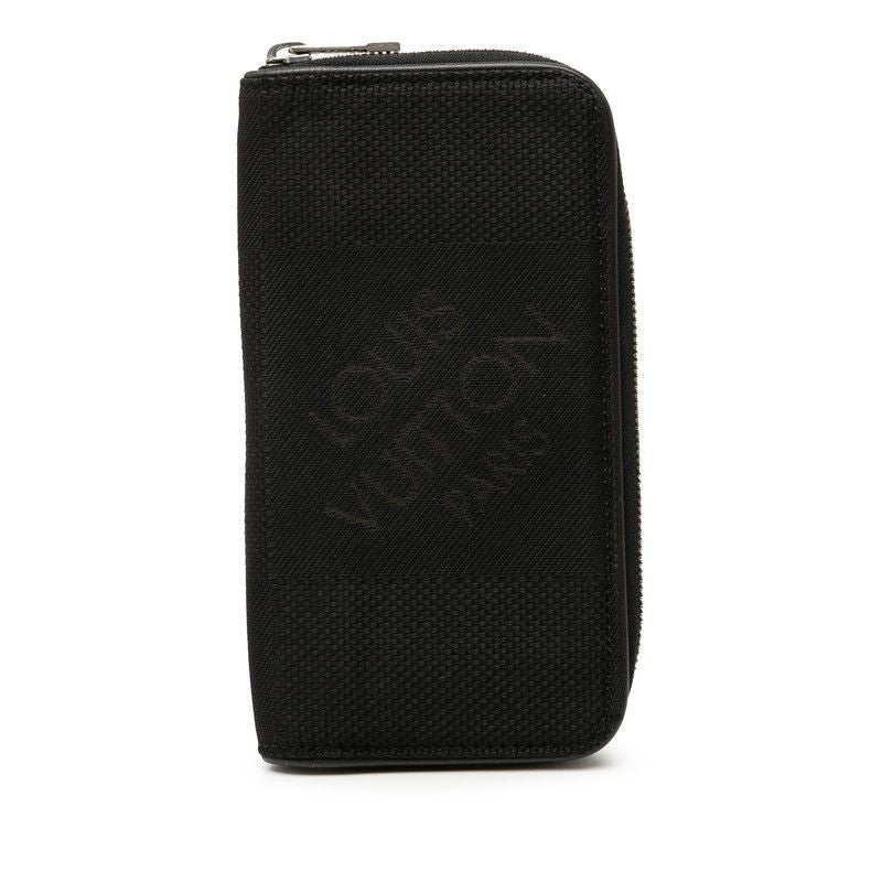 Louis Vuitton Damier Jean Ron Gippe Round Zipper Long Wallet Noir Black