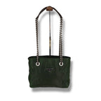 Prada Mini Tote Chain Shoulder Bag Tessuto Nylon Khaki Green Triangle Logo