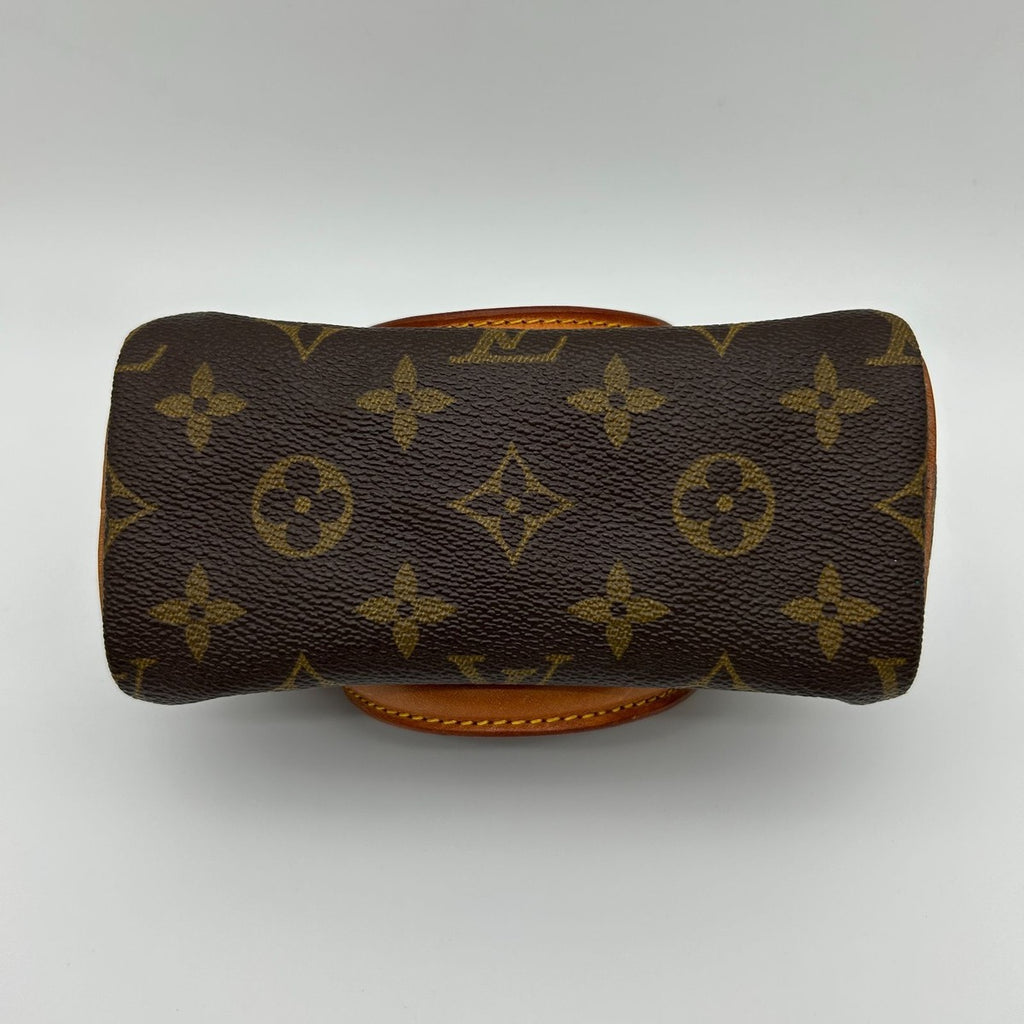 Louis Vuitton Monogram Canvas Shoulder Bag Mini Speedy Brown — view 6