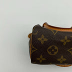 Louis Vuitton Monogram Canvas Shoulder Bag Mini Speedy Brown — view 7