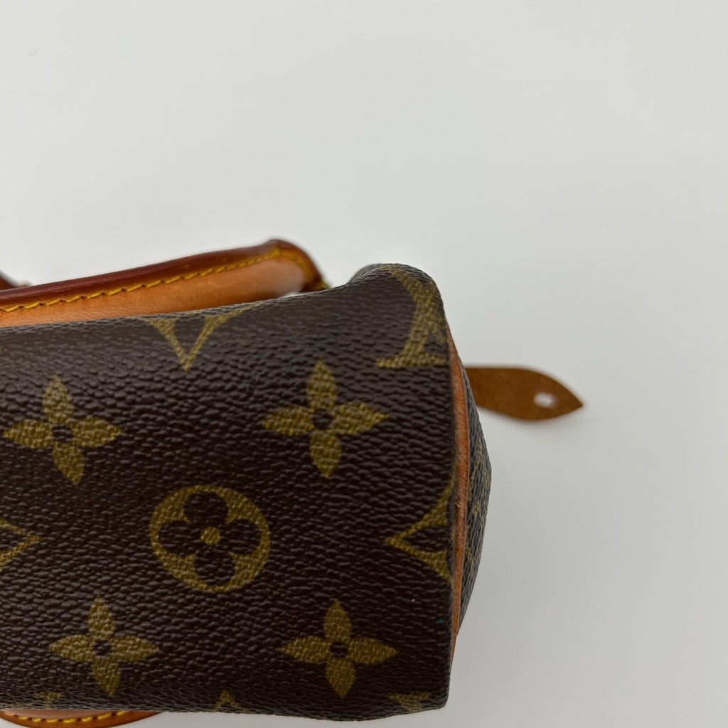 Louis Vuitton Monogram Canvas Shoulder Bag Mini Speedy Brown — view 8