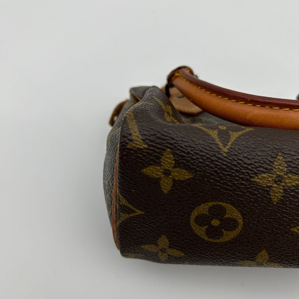 Louis Vuitton Monogram Canvas Shoulder Bag Mini Speedy Brown — view 9