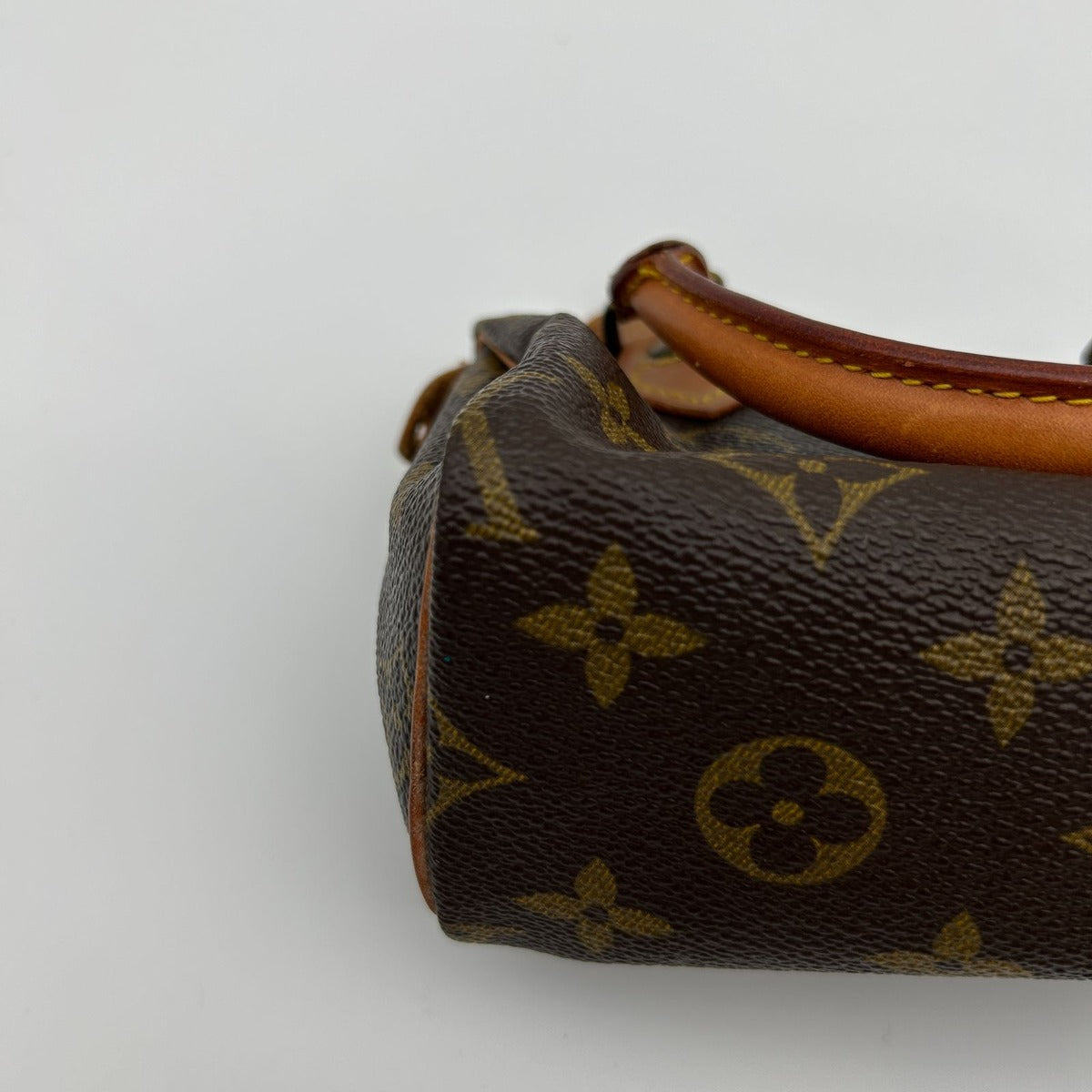Louis Vuitton Monogram Canvas Shoulder Bag Mini Speedy Brown — view 9