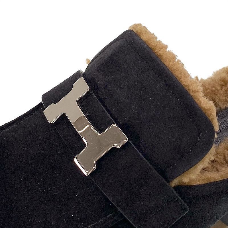Hermes Shearling Mules Flore — view 6