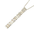 Tiffany & Co Atlas Plate Chain Pendant Necklace Silver