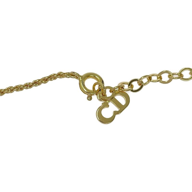 Christian Dior GP CD Logo Round Necklace Gold — view 7