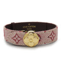 Louis Vuitton Bracelet Good Luck Monogram Mini Metal Pink