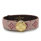 Louis Vuitton Bracelet Good Luck Monogram Mini Metal Pink