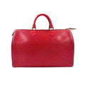 Louis Vuitton Speedy 30 Epi Castilian Red Leather Handbag Gold