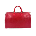 Louis Vuitton Speedy 30 Epi Castilian Red Leather Handbag Gold